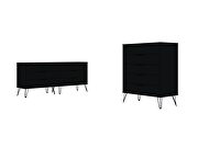 5-drawer and 6-drawer black dresser set by Manhattan Comfort additional picture 2