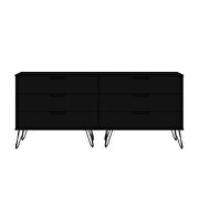 5-drawer and 6-drawer black dresser set by Manhattan Comfort additional picture 9