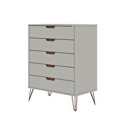 5-drawer and 6-drawer off white and nature dresser set by Manhattan Comfort additional picture 10