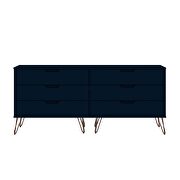 5-drawer and 6-drawer tatiana midnight blue dresser set by Manhattan Comfort additional picture 5