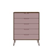 5-drawer and 6-drawer nature and rose pink dresser set by Manhattan Comfort additional picture 8