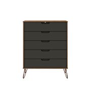 5-drawer and 6-drawer nature and textured gray dresser set by Manhattan Comfort additional picture 10