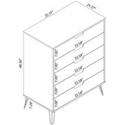 5-drawer and 3-drawer white dresser set by Manhattan Comfort additional picture 3