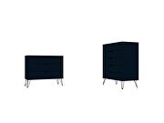 5-drawer and 3-drawer tatiana midnight blue dresser set by Manhattan Comfort additional picture 2