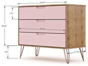 5-drawer and 3-drawer nature and rose pink dresser set by Manhattan Comfort additional picture 9