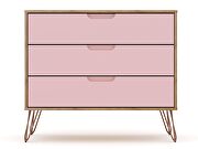 5-drawer and 3-drawer nature and rose pink dresser set by Manhattan Comfort additional picture 10