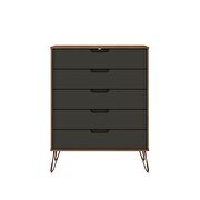 5-drawer and 3-drawer nature and textured gray dresser set by Manhattan Comfort additional picture 8