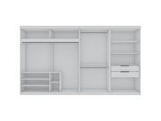 White 3-sectional open hanging module wardrobe closet by Manhattan Comfort additional picture 2