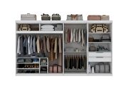 White 3-sectional open hanging module wardrobe closet additional photo 3 of 8