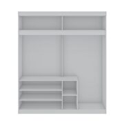 White 3-sectional open hanging module wardrobe closet additional photo 5 of 8