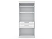 White 3-sectional open hanging module wardrobe closet by Manhattan Comfort additional picture 9