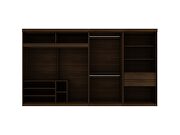 Brown 3-sectional open hanging module wardrobe closet by Manhattan Comfort additional picture 2