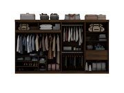 Brown 3-sectional open hanging module wardrobe closet by Manhattan Comfort additional picture 3