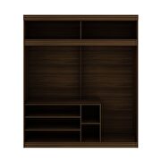 Brown 3-sectional open hanging module wardrobe closet by Manhattan Comfort additional picture 7