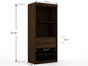 Brown 3-sectional open hanging module wardrobe closet by Manhattan Comfort additional picture 8