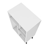 Low bookcase with 5 shelves in white with black feet by Manhattan Comfort additional picture 7