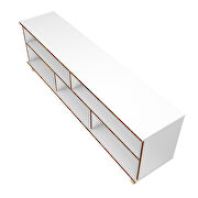 Tv stand with 5 shelves in white and oak by Manhattan Comfort additional picture 3