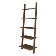 5-shelf  floating ladder bookcase in oak by Manhattan Comfort additional picture 3