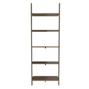 5-shelf  floating ladder bookcase in oak by Manhattan Comfort additional picture 4