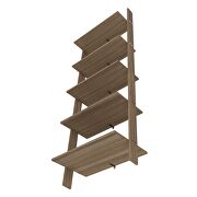 5-shelf  floating ladder bookcase in oak by Manhattan Comfort additional picture 5