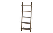5-shelf  floating ladder bookcase in oak by Manhattan Comfort additional picture 8