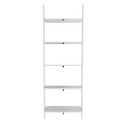 5-shelf  floating ladder bookcase in white additional photo 5 of 7