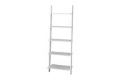 5-shelf  floating ladder bookcase in white by Manhattan Comfort additional picture 8