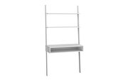 Ladder desk with 2 floating shelves in white by Manhattan Comfort additional picture 8