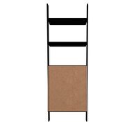 Ladder display cabinet with 2 floating shelves in black by Manhattan Comfort additional picture 4