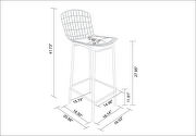Barstool in silver and black by Manhattan Comfort additional picture 2