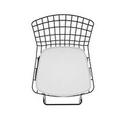 Barstool with seat cushion in black and white by Manhattan Comfort additional picture 3