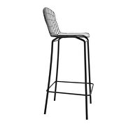 Barstool with seat cushion in black and white by Manhattan Comfort additional picture 6
