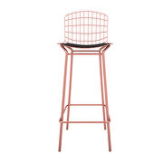 Barstool with seat cushion in rose pink gold and black by Manhattan Comfort additional picture 6