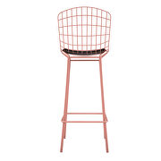 Barstool with seat cushion in rose pink gold and black by Manhattan Comfort additional picture 7