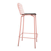Barstool with seat cushion in rose pink gold and black by Manhattan Comfort additional picture 8