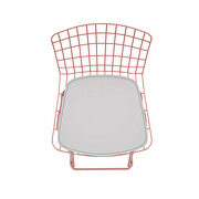 Barstool with seat cushion in rose pink gold and white by Manhattan Comfort additional picture 8