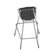 Barstool with seat cushion in charcoal gray and black by Manhattan Comfort additional picture 4