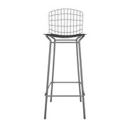 Barstool with seat cushion in charcoal gray and black by Manhattan Comfort additional picture 5