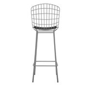 Barstool with seat cushion in charcoal gray and black by Manhattan Comfort additional picture 6
