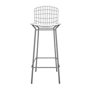 Barstool with seat cushion in charcoal gray and white by Manhattan Comfort additional picture 6