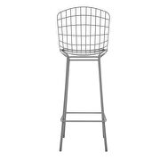Barstool with seat cushion in charcoal gray and white by Manhattan Comfort additional picture 7