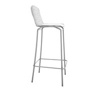 Barstool with seat cushion in charcoal gray and white by Manhattan Comfort additional picture 8