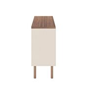 35.43 modern accent cabinet with solid top board and legs in off white and nature by Manhattan Comfort additional picture 6