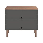 35.43 modern accent cabinet with solid top board and legs in gray and nature additional photo 5 of 9