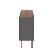 35.43 modern accent cabinet with solid top board and legs in gray and nature by Manhattan Comfort additional picture 6