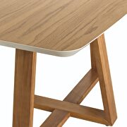 Duffy 62.99 modern rectangle dining table and charles dining chair in cinnamon off white and dark beige - set of 7 by Manhattan Comfort additional picture 7