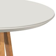 Duffy 45.27 modern round dining table and charles dining chairs in off white and dark gray- set of 5 by Manhattan Comfort additional picture 7