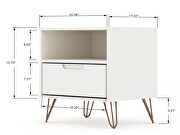 1-drawer white nightstand (set of 2) additional photo 3 of 9