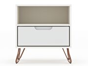 1-drawer white nightstand (set of 2) additional photo 4 of 9