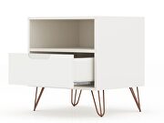 1-drawer white nightstand (set of 2) additional photo 5 of 9